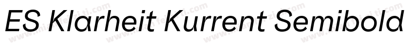 ES Klarheit Kurrent Semibold TRIAL字体转换